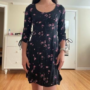 Floral Lace-up Dress from Hollister, XS
